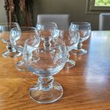 6 crystal stem glasses from the 1970s