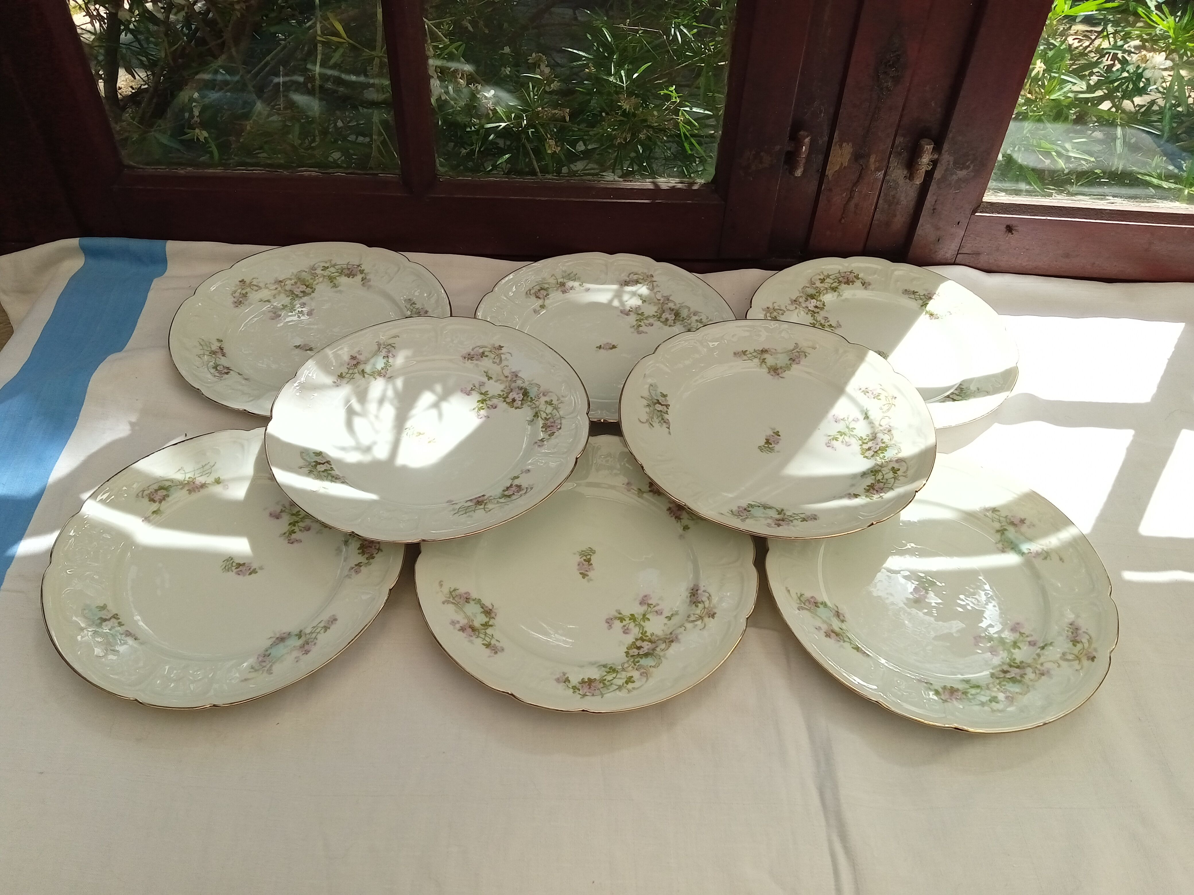 8 old flat plates
