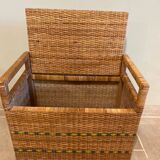 Rattan bench chest