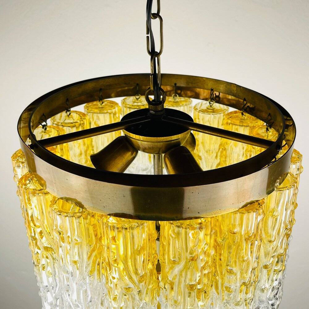 Murano glass chandelier Tronchi by Venini, Italy, 1960s