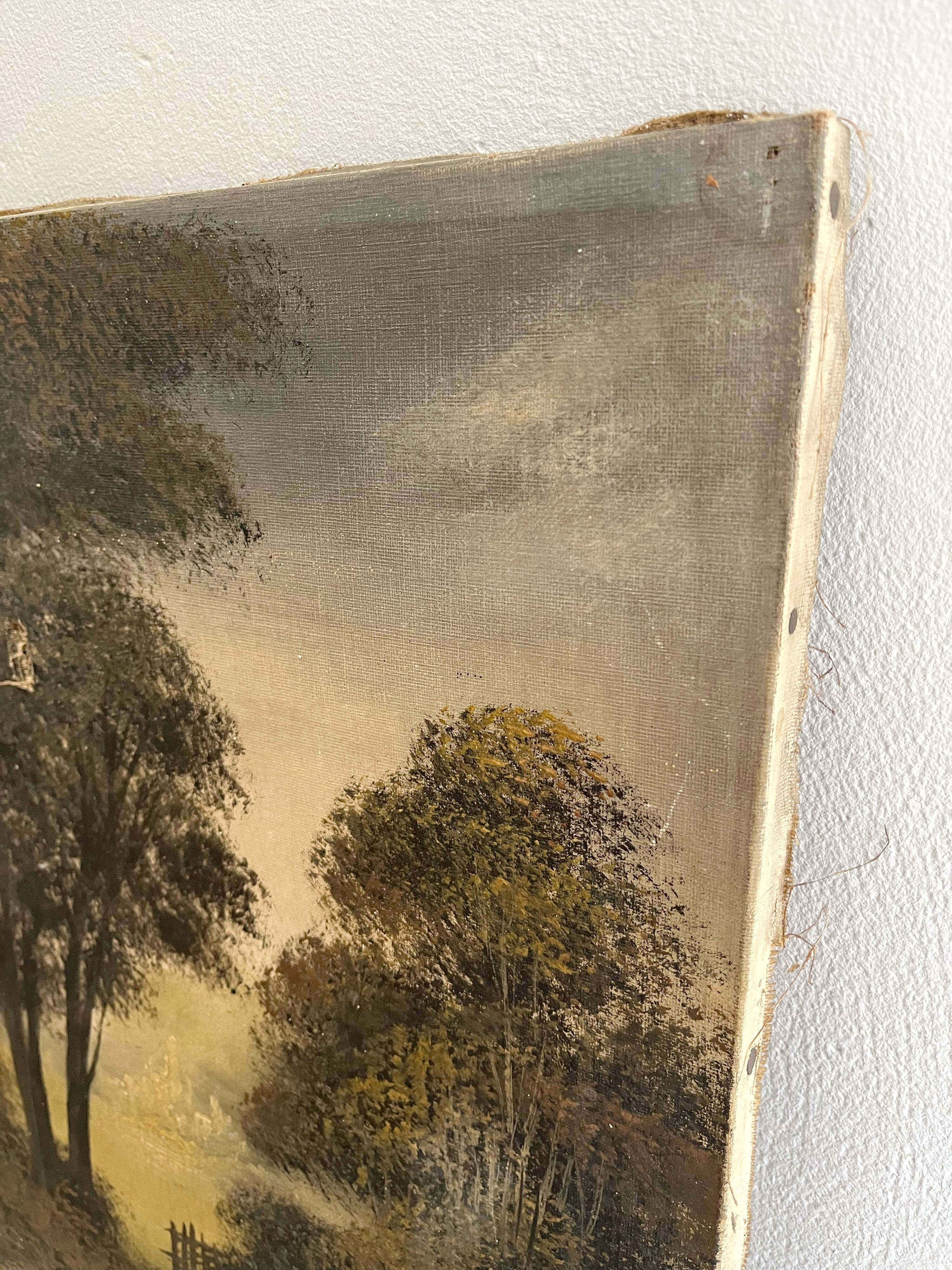 Oil painting on canvas, 19th century