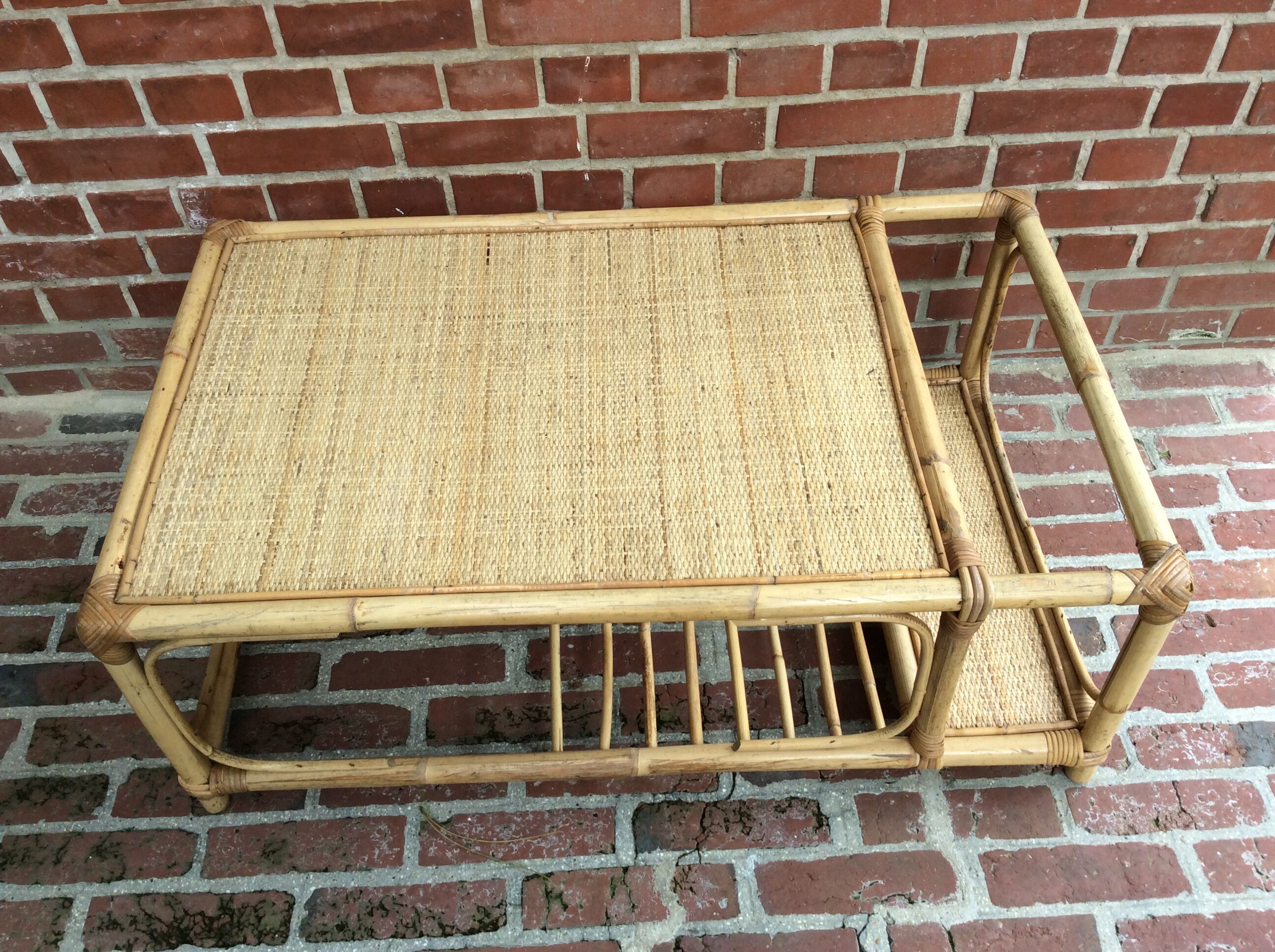 Vintage rattan coffee table