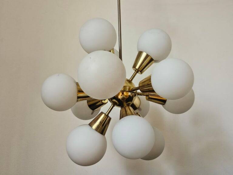 Rare Midcentury Chandelier Sputnik, Kamenicky Senov, 1970s
