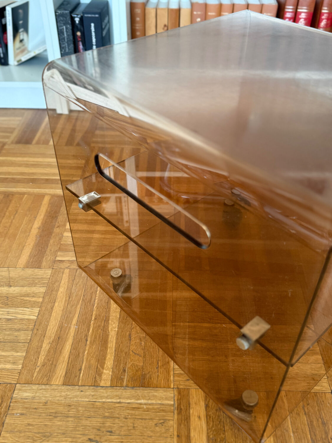Smoked Plexiglas coffee table