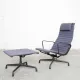 Charles & Ray Eames Chair EA124 & Ottomane EA125 for Vitra/Herman Miller