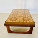 VINTAGE DANISH MID CENTURY TEAK  & CERAMIC COFFEE TABLE  1960s