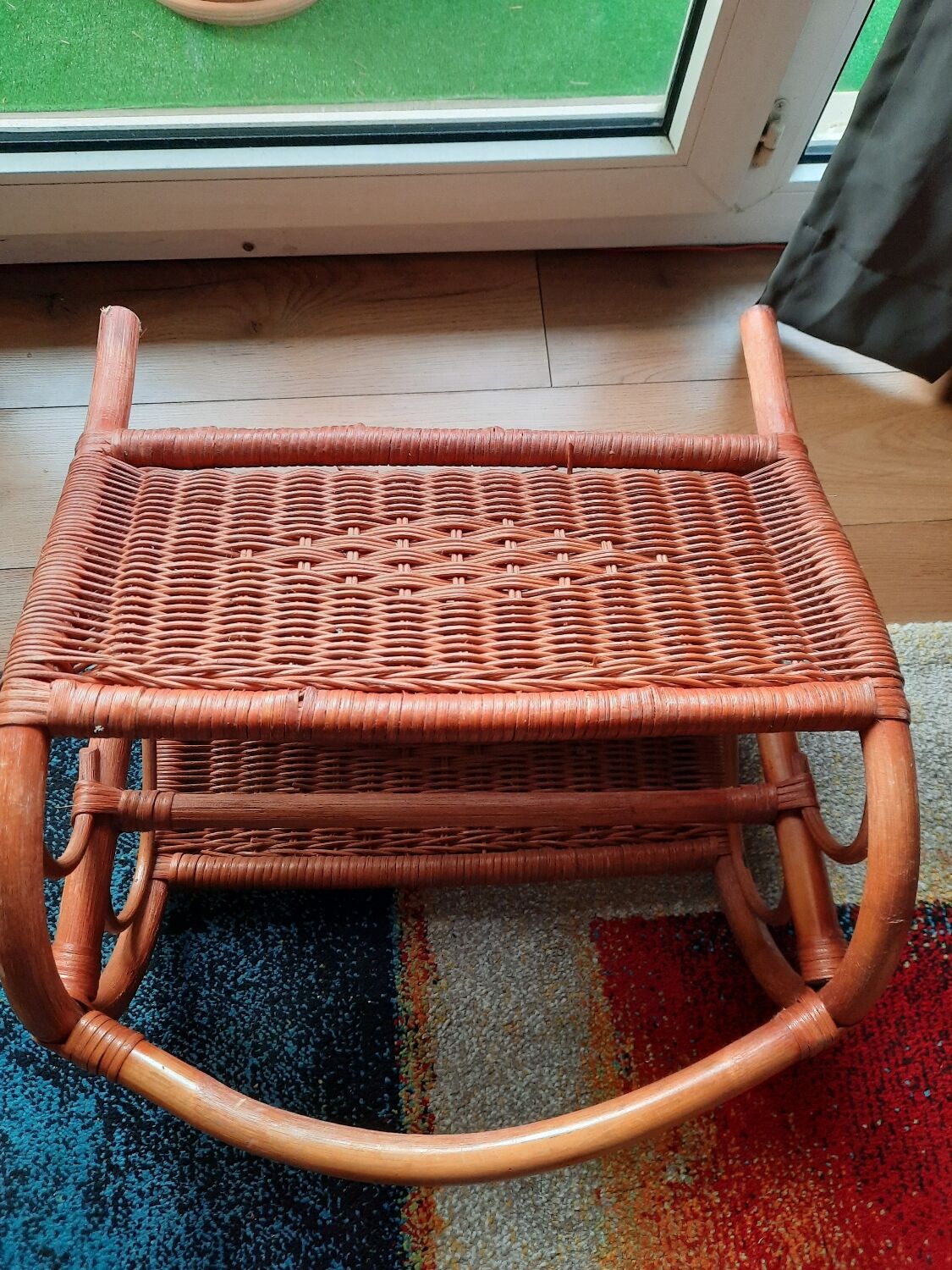 Rattan magazine holder