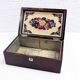 Wooden and mother-of-pearl cigar box