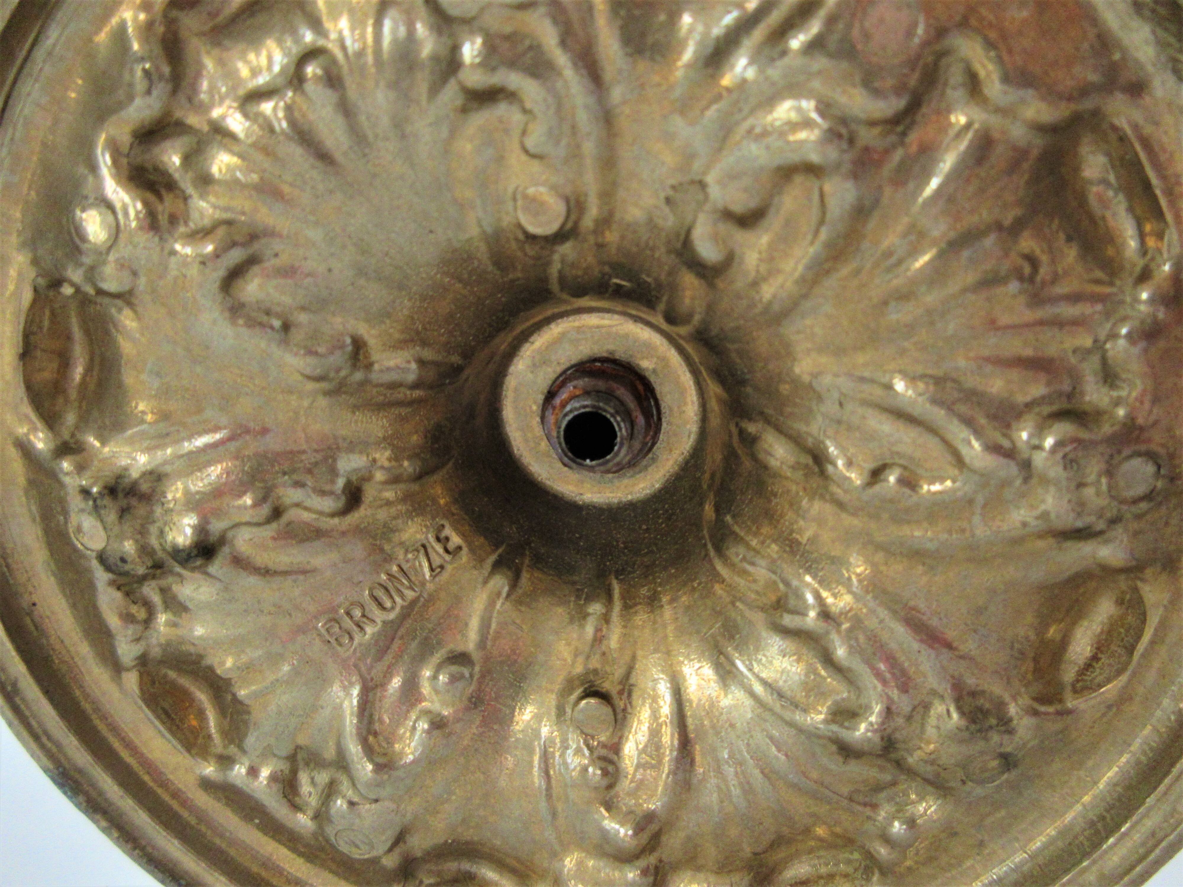 Chandelier 3 branches en bronze