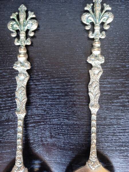Ugo Bellini Vintage Silver Plated Bronze Cutlery / Serving Tongs