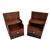 Pair of teak bedside tables