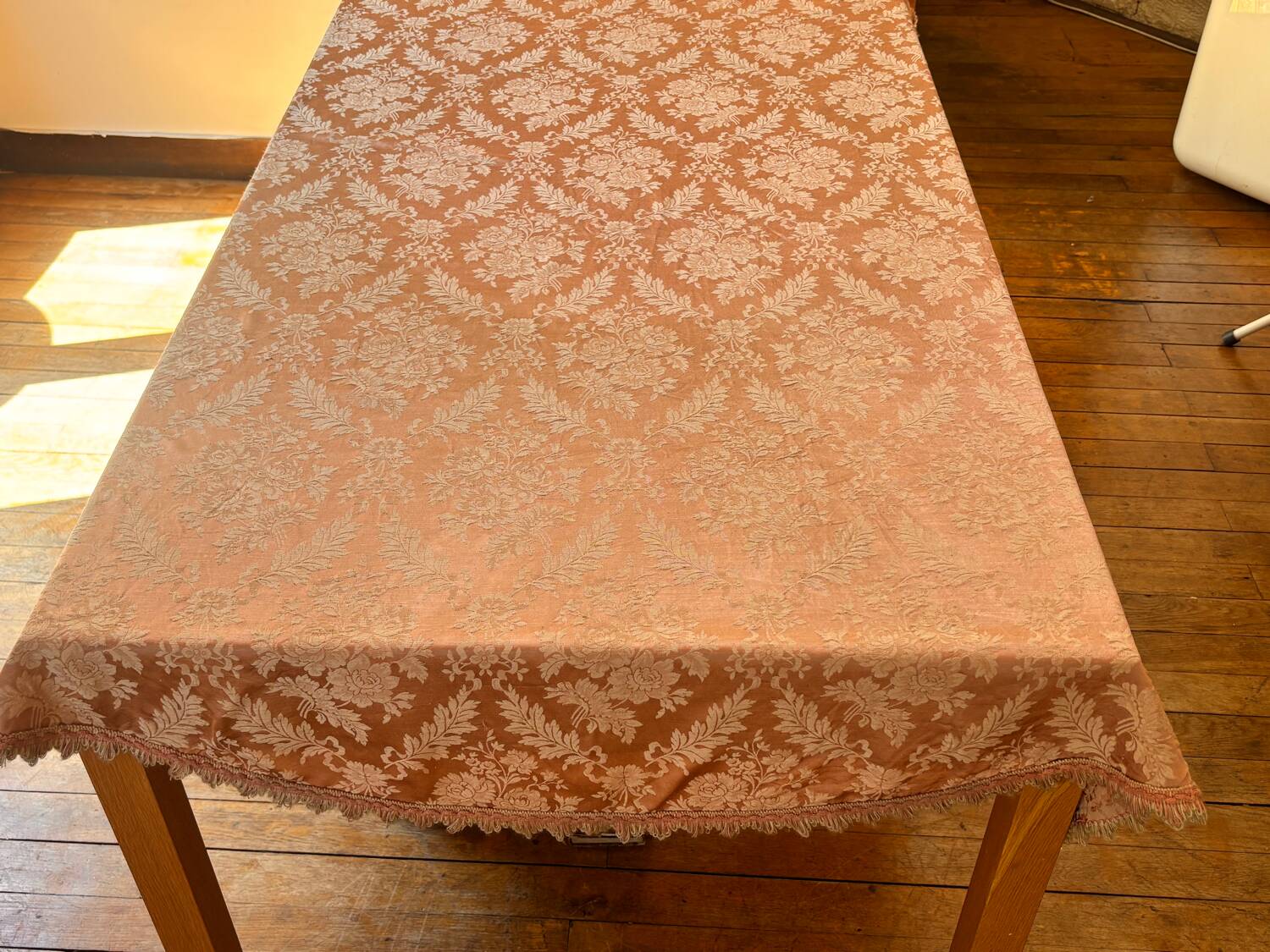 Nappe en soie damasse 19th