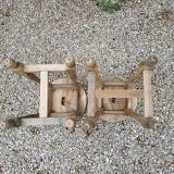 Duo of wooden stools