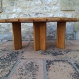 Vintage daisy shaped wooden coffee table