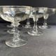 6 Champagne glasses in glass with Venetian ribs - XIXth