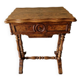 Table travailleuse en loupe et placage de loupe - Epoque Louis Philippe, vers 1840