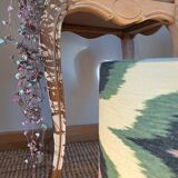 Louis XV style bedside side table in light wood