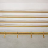 Formica and brass vintage coat rack