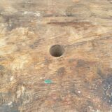 Restored solid wood workbench