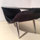 Table in black felt and 80s glass