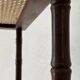 Vintage wooden shelf with cane, colonial style, 4 levels.