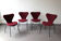 Series 7 chairs by Arne Jacobsen for Fritz Hansen, 60s.