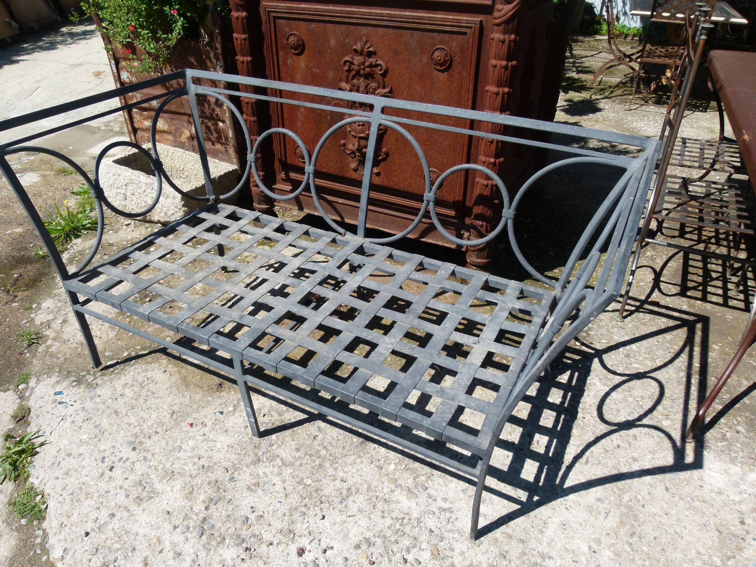 Banc d'extérieur en fer, XXème