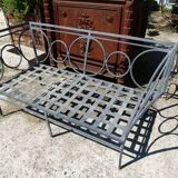 20th century outdoor iron bench