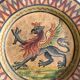 Mural Plate Montopoli Arno Italy 1930 Crowned Griffin Tuscan Majolica