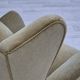 1970s, Danish design, wingback armchair, original condition, furniture velour, beech wood legs.