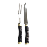 Fork and antique cutting serving knife