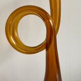 Amber glass vase