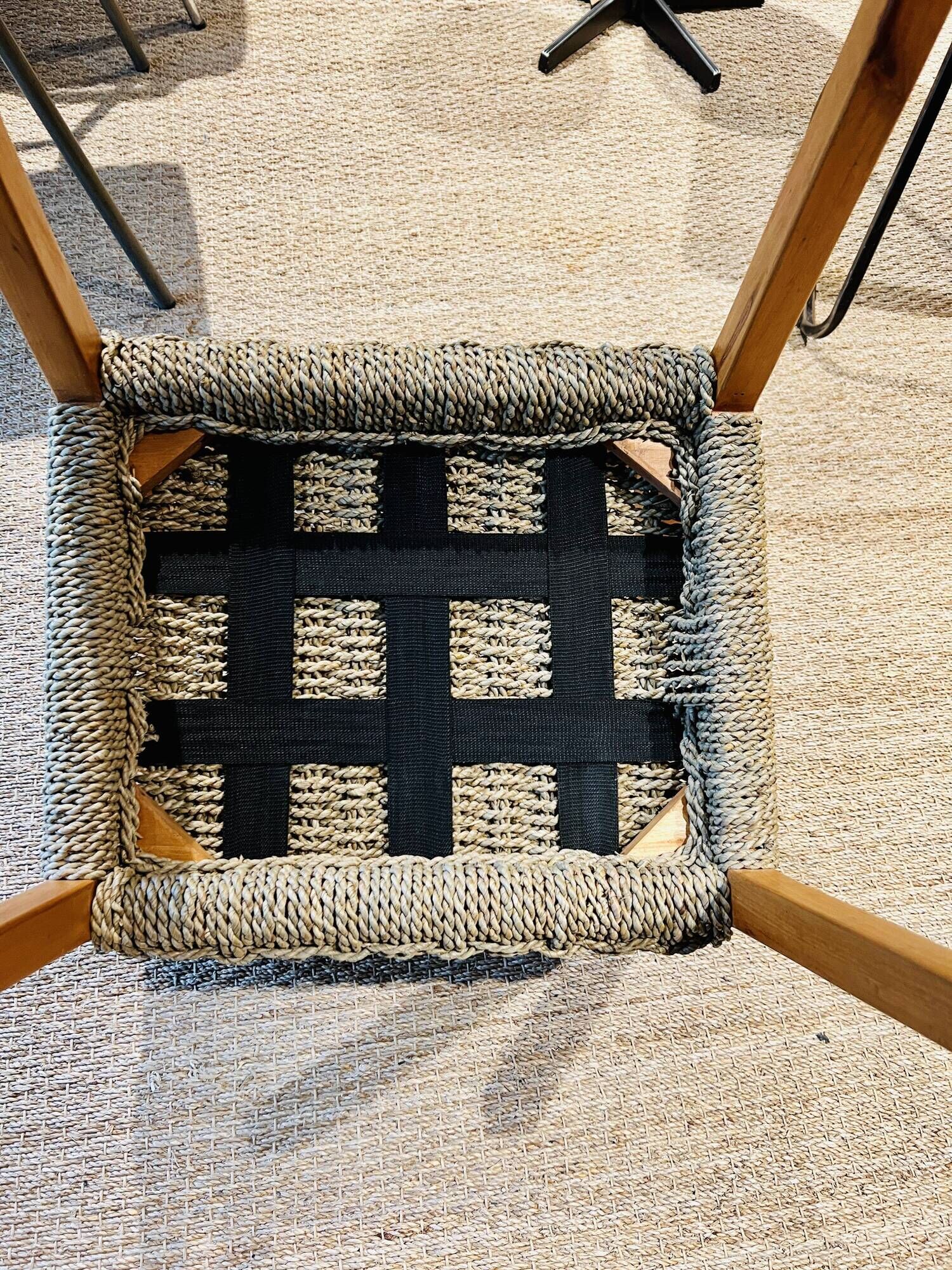 Pair of Olivier de Schrijver armchairs in water hyacinth