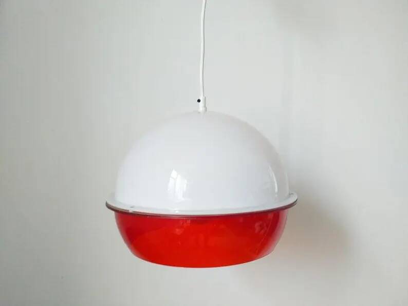 Midcentury Pendant in Style Harvey Guzzini, Space Age, Italy, 1970s