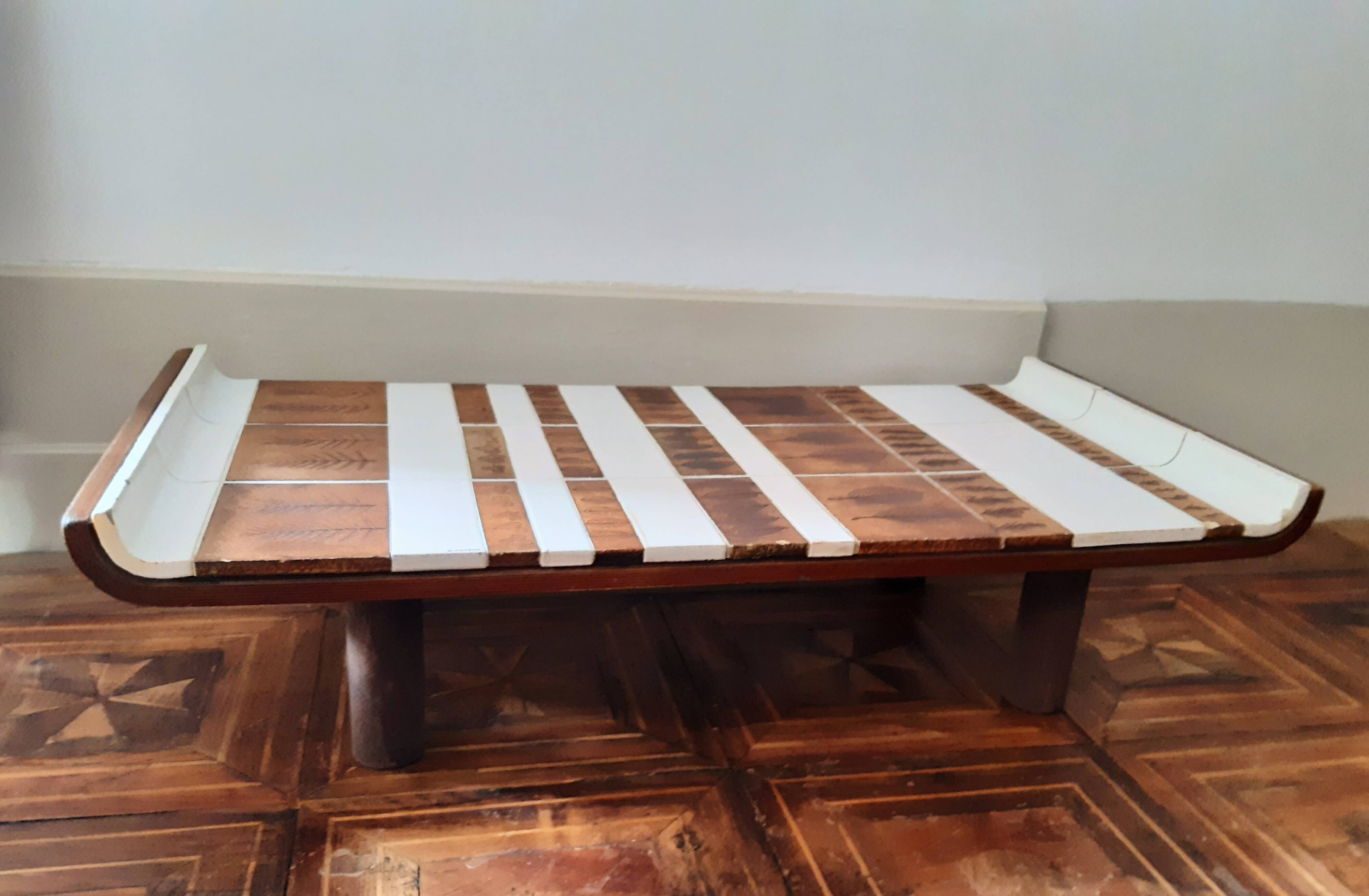 Ceramic coffee table by Roger Capron