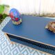 Wood and rattan chest