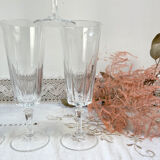 6 Champagne flutes Cristal D'Arques model "VERSAILLES"