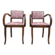 Paire de fauteuil annees 60 bridge tissu nobilis