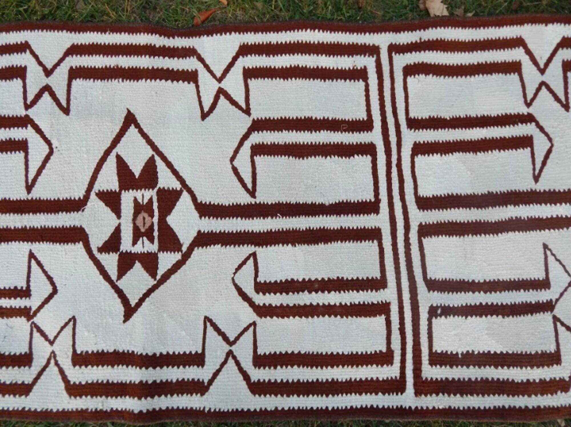 Vintage Turkish hallway rug 78x314 cm
