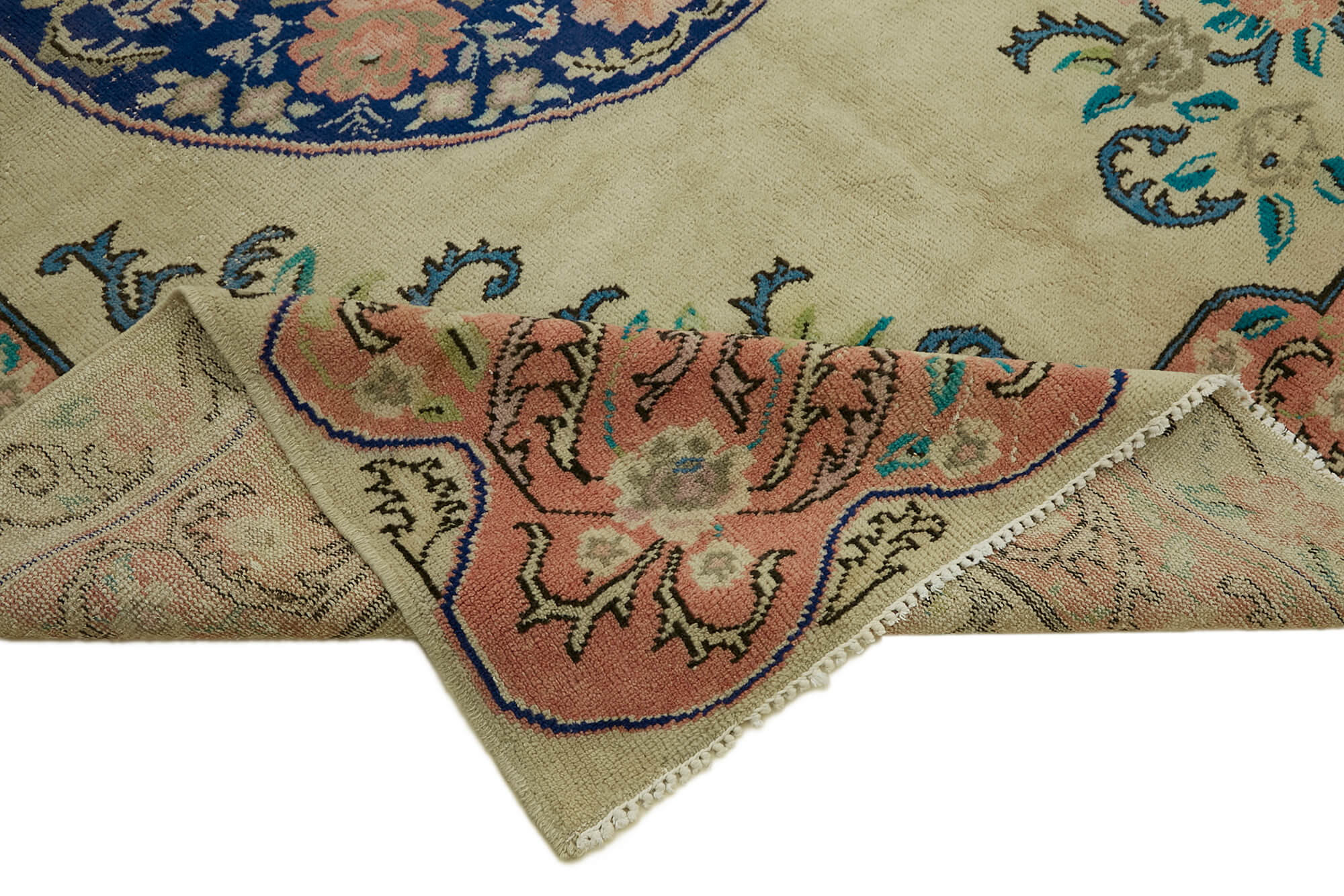 Tapis turc fait à la main des années 1980, 238 cm x 330 cm