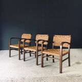 Modernist Bauhaus Rope Armchairs by Erich Dieckmann, Germany, 1930s, Set of 3