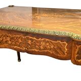 Louis XV style flat desk in marquetry - 20th century work