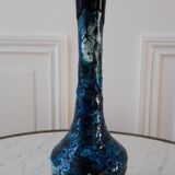 Fat Lava blue ceramic vase 60s