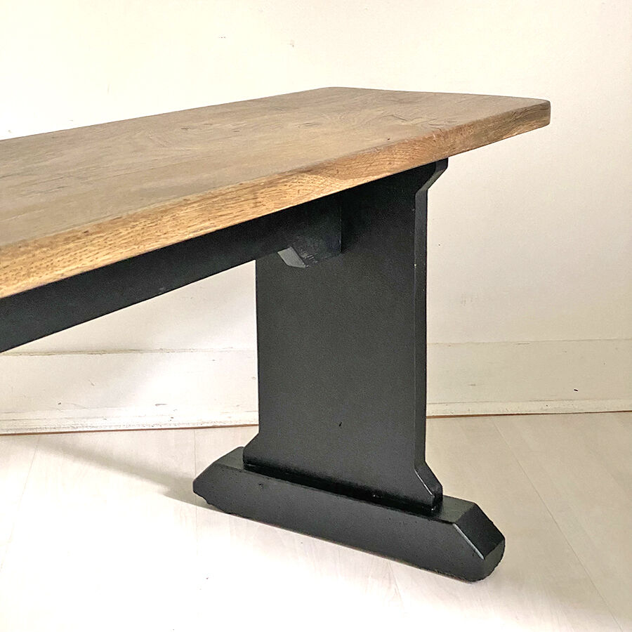 Antique refectory bench in solid wood