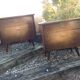 Pair of bedside tables with compass legs / vintage 50s-60s
