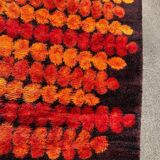 Large Vintage Scandinavian Space Age Wool Rug Circa 1970