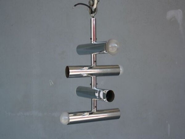 Lustre chromé vintage 1970 design orientable