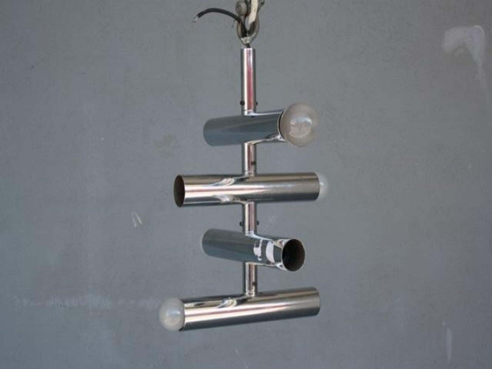 Chrome chandelier vintage 1970 swivel design