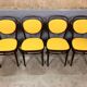 Thonet 215 en bois courbé jaune, récemment retapissé