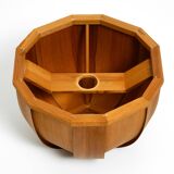 1970s Swedish pine bent veneer table lamp by GB Solbackens Svarveri